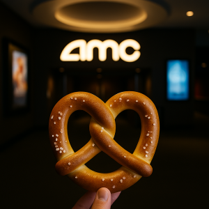 Feature Film Feast: Theatre rental + Large Traditional Popcorn & Bavarian Legend Pretzel & ICEE w/Blueberry Burstie for 15 Guests